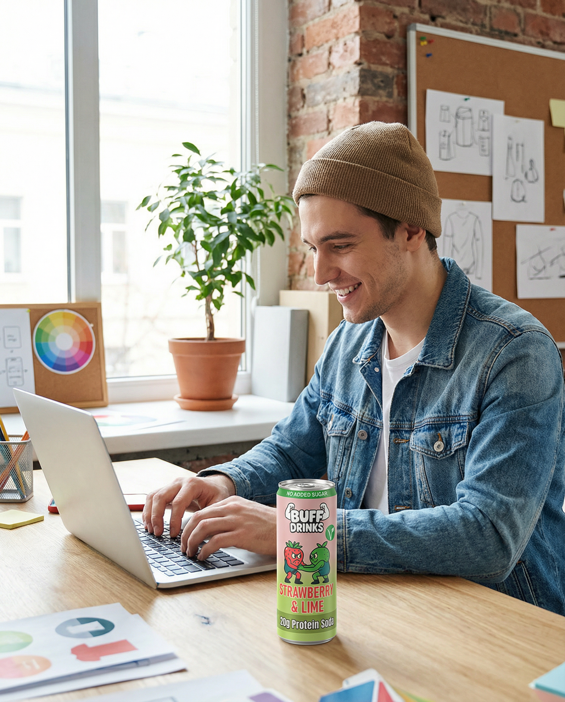 Strawberry & Lime Protein Soda - 12 Pack