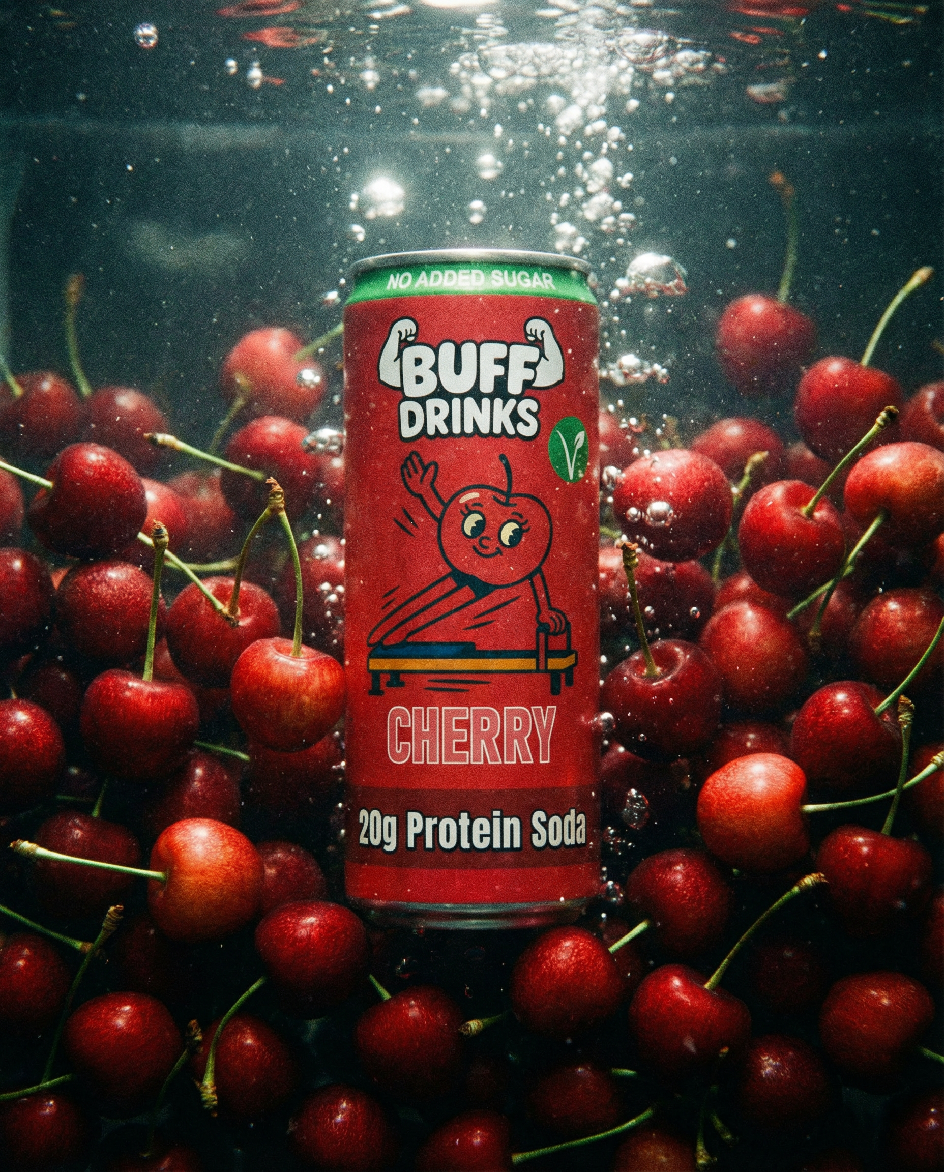 Cherry Protein Soda - 12 Pack