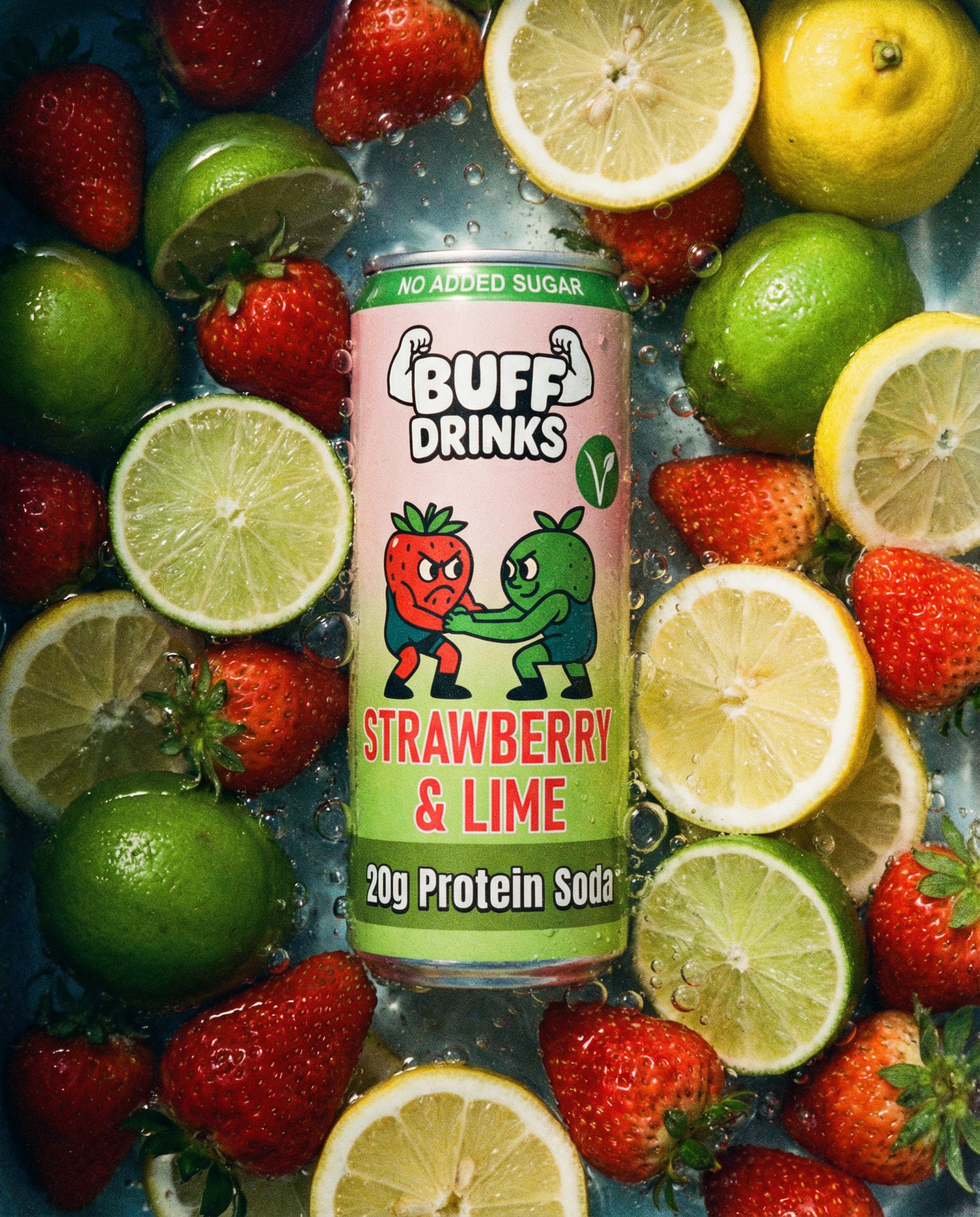 Strawberry & Lime Protein Soda - 12 Pack