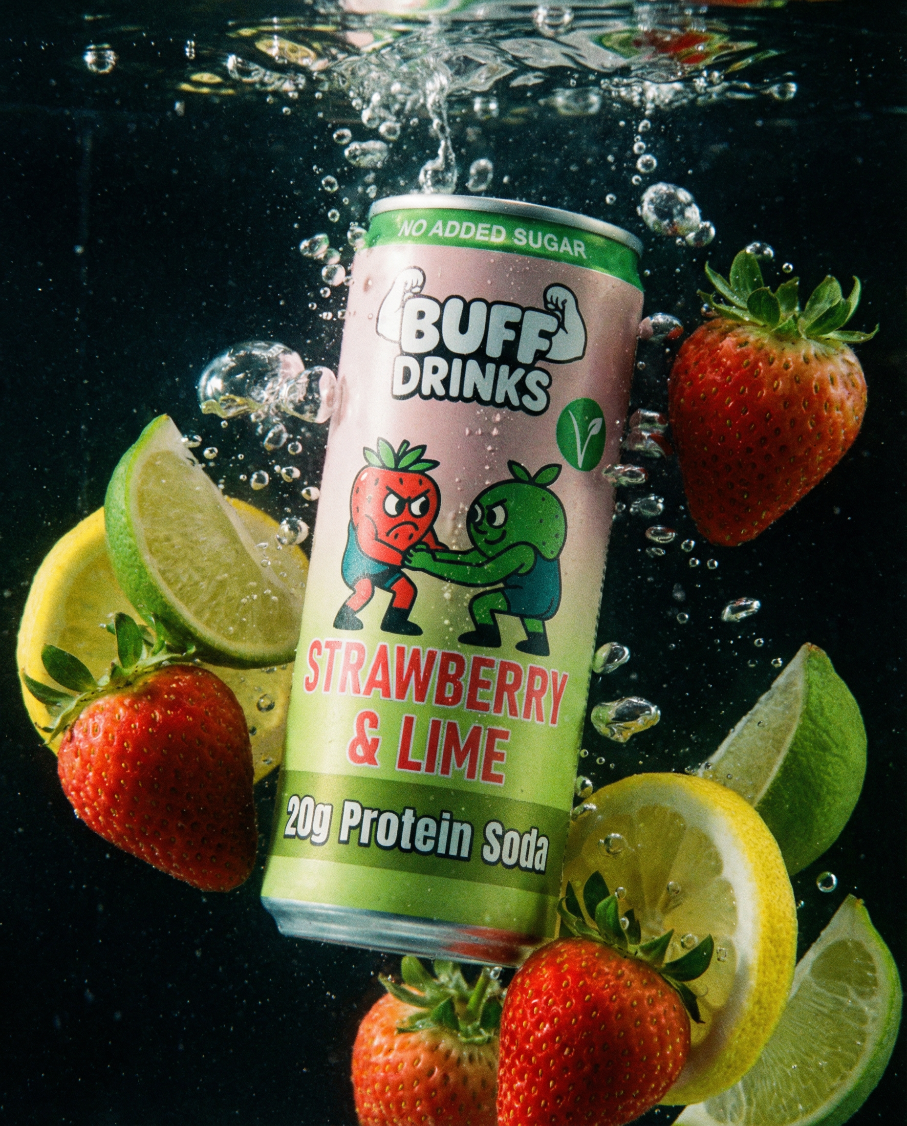 Strawberry & Lime Protein Soda - 12 Pack
